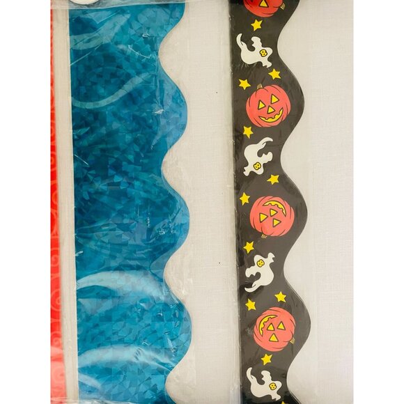 Teacher Bulletin Board Borders Pack 114 Ft Scalloped Straight Edge Borders New - Picture 4 of 8